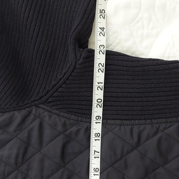 • Croft & Barrow Women's 1X Black Quilted and Sweater Zip-Up Cardigan, Like New - Picture 9 of 10